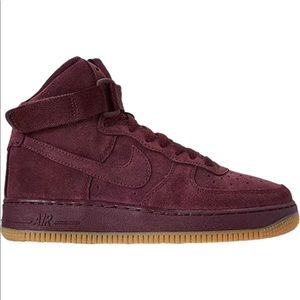 NWOT Nike Air Force 1 High LV8 GS in Burgundy Crush